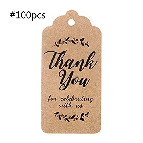 100 PCs Geschenk Tags Vielen Dank Tags Geschenkverpackungs Tags Mit Kostenlosen 20 M Schnur Ideal Für Handwerkskleidung Preisschildsetiketten Etiketten von Haiki
