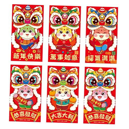 6 Teile Traditionelle Neujahrsgeldpakete 2025 Snake Themed Rötung Umhülle Chinesisches Frühling Festival Hongbao 6 Teile Traditionelle Neujahrsgeldpakete 2025 Snake Themed Rötung Umhülle Chinesisches Frühling Festival Hongbao von Haiki