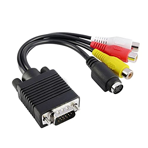Haiki VGA Zu 3RCA Plus S Subterminalkabel VGA Zu S+AV PC Mit Adapterwandler Verbunden Haiki VGA Zu 3RCA Plus S Subterminalkabel VGA Zu S+AV PC Mit Adapterwandler Verbunden von Haiki