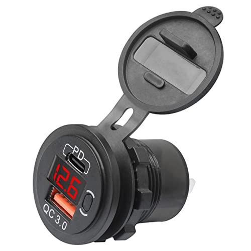 USB C Ladegerät USB Outlet Für Autoboot Marine Truck Tablette 12V/24 V QC3.0 PD Schnellladelige Auto Netzteiladapter USB C Ladegerät USB Outlet Für Autoboot Marine Truck Tablette 12V/24 V QC3.0 PD Schnellladelige Auto Netzteiladapter von Haiki