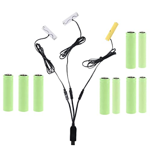 USB-Netzteil, 1,5 V-6 V, 2 AA + AAA-Batterie, Ersatz für Weihnachtsbeleuchtung, Tischlampe, Fernbedienung, Kamera USB-Netzteil, 1,5 V-6 V, 2 AA + AAA-Batterie, Ersatz für Weihnachtsbeleuchtung, Tischlampe, Fernbedienung, Kamera von Haiki