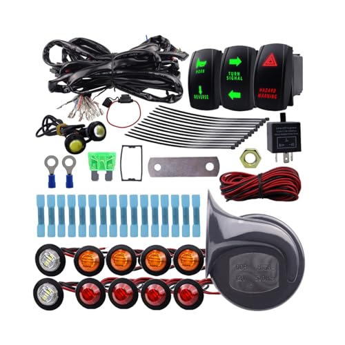 Universell Für Scooter ATV UTV SXS Mit Horn Gefahr Leichter Rocker Schalter USB Relais Mit Horn. von Haiki