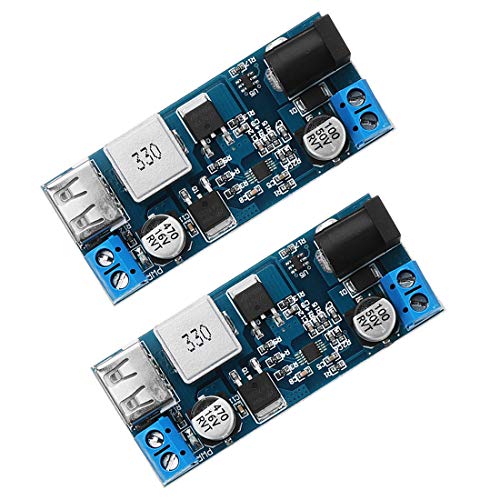 Hailege 2pcs 24V/12V to 5V/5A Power Module DC-DC Step-Down Power Supply Converter with USB Port von Hailege