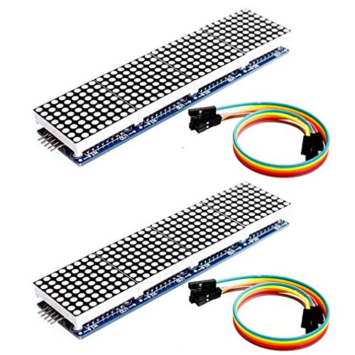 Hailege 2pcs 8x8 Dot Matrix LED Module Four in One Dot Matrix Display for Arduino Microcontroller with Dupont Wire von Hailege