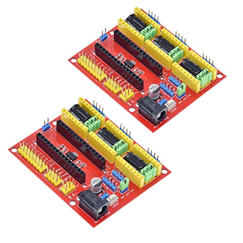 Hailege 2pcs CNC Shield V4 Engraving Machine Expansion Board for 3D Printer/ Nano/A4988 Reprap Stepper Drive Boards von Hailege