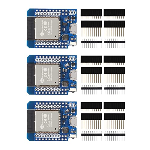 Hailege 3pcs ESP32 Mini ESP-WROOM-32 Development Board WLAN WiFi Bluetooth CP2104 Internet of Things Development Board with Pins von Hailege