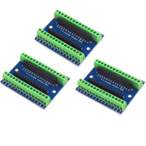 Hailege 3pcs NANO IO Shield IO Controller Terminal Adapter Expansion Board Nano IO Shield Simple Extension Plate Nano AVR P von Hailege