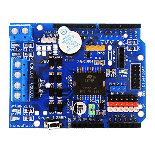 Hailege L298P Motor Driver Module Arduino UNO R3 Shield L298P Motor Shield H-bridge Drive Shield Expansion Board High-Power DC Stepper Motor Controller For Arduino von Hailege