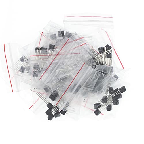 Hailege TO-92 Transistor Assorted Kit S9012 S9013 S9014 S9015 S9018 A1015 S8050 S8550 A42 A92 2N222 C1815 etc 18 Vaues, Each 10pcs, Total 180pcs von Hailege