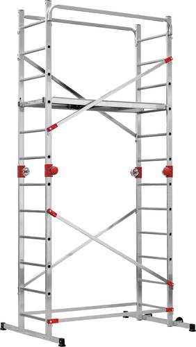 Hailo 9459-507 G60 Aluminium Montagegerüst Arbeitshöhe (max.): 4.3m Silber, Rot 31kg von Hailo