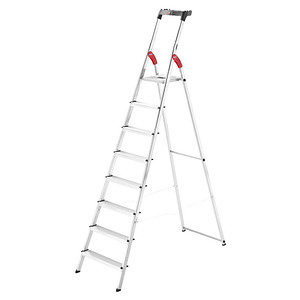 Hailo Haushaltsleiter L60 StandardLine alu 8 Sprossen, H: 255,0 cm von Hailo