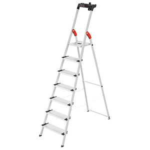 Hailo Haushaltsleiter L80 ComfortLine alu 7 Stufen, H: 232,0 cm von Hailo