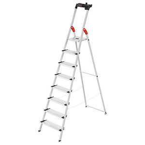 Hailo Haushaltsleiter L80 ComfortLine alu 8 Stufen, H: 255,0 cm von Hailo