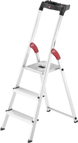 Hailo L60 StandardLine 8160-307 Aluminium Stufen-Stehleiter inkl. Werkzeugablage Arbeitshöhe (max.) von Hailo