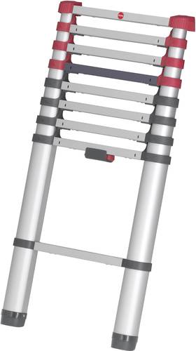 Hailo T80 FLEXLINE 7113-091 Aluminium Teleskopleiter Arbeitshöhe (max.): 3.4m Silber, Schwarz, Rot von Hailo