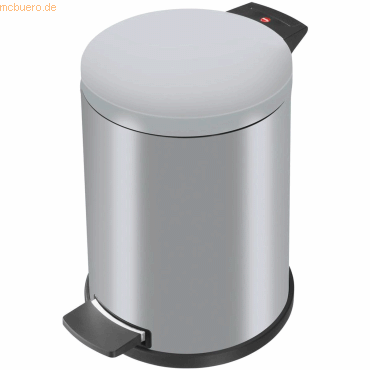 Hailo Tret-Abfalleimer Profiline Solid Design M silber 12 Liter Innene von Hailo