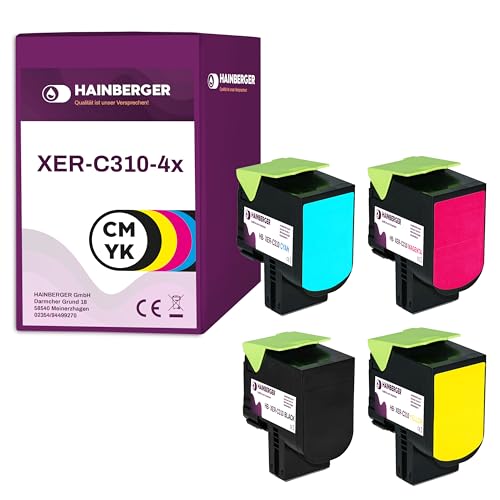 Hainberger 4X Toner Kompatibel C310 CMYK für Xerox C 310 C 315 Series von Hainberger