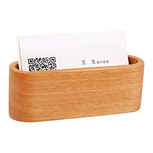 1 Stück Holz Visitenkartenhalter Kreative Schreibtisch Visitenkarte Aufbewahrungsbox Holz Karte Fall für Herren Frauen Bürobedarf. (Holz Farbe/Braun)(Hölzerne Farbe) von Hakeeta