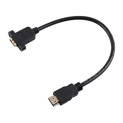 HDMI-Adapter, 30 cm / 100 cm, HDMI Stecker auf HDMI Buchse Adapter Konverter,HDMI Male to HDMI Female, Verlängerungskabel mit Schraubenloch (30CM) von Hakeeta
