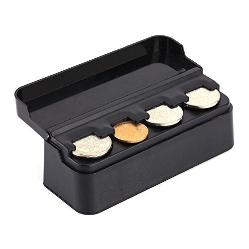 praktische Münzbox aus Plastik, Auto Münzspender Euro Münzenhalter,Euro-Münzsammler mit Schnell-Fixierung von Hakeeta