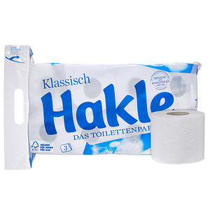 Hakle Toilettenpapier KLASSISCH 3-lagig, 8 Rollen von Hakle