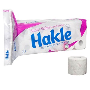 Hakle Toilettenpapier Sanft & sicher 4-lagig, 20 Rollen von Hakle