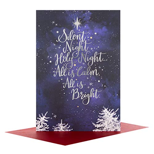 Hallmark 25497931 Peaceful-Christmas mittelgroße Karte"Silent Night" von Hallmark
