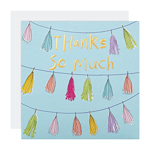 Hallmark Dankeskarte – modernes geprägtes Wimpelketten-Design von Hallmark