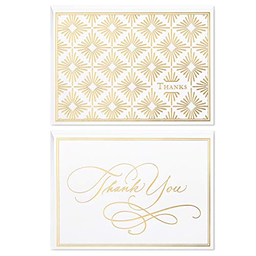 Hallmark Dankeskarten Sortiment, Goldfolie Schriftrolle (50 Dankeskarten mit Umschlägen für Hochzeit, Brautparty, Babyparty, Business, Abschluss) von Hallmark