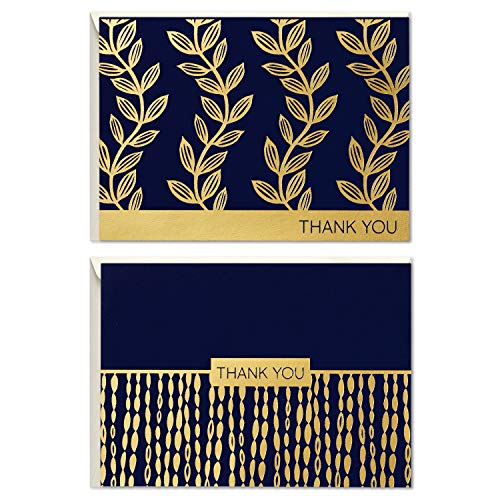 Hallmark Dankeskarten Sortiment, Marineblau und Gold (50 Dankeskarten mit Umschlägen für Hochzeit, Brautparty, Babyparty, Business, Abschluss) von Hallmark
