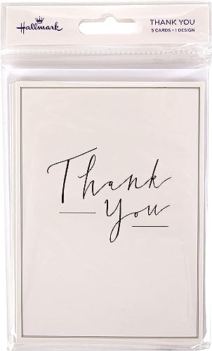 Hallmark Dankeskarten mit Aufschrift "Thank You", 5 Karten – 1 klassisches Design von Hallmark