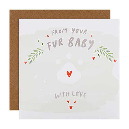 Hallmark From Your Fur Baby Geburtstagskarte mit Pfotenabdruckmotiv von Hallmark