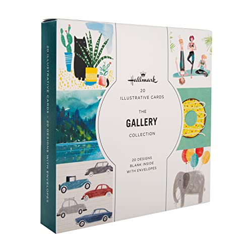 Hallmark Gallery Blanko-illustrierte Karten, Multipack von 20 in 20 modernen Designs von Hallmark