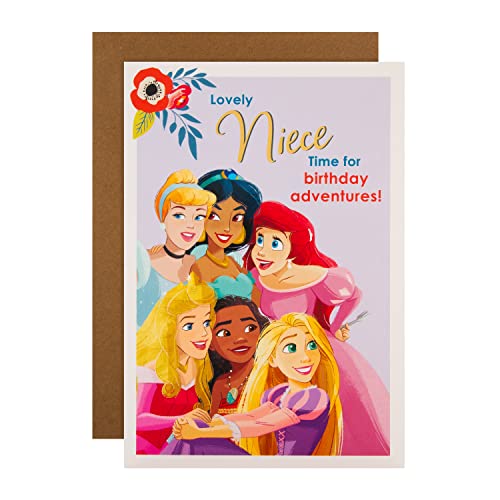 Hallmark Geburtstagskarte für Nichte, Disney-Prinzessinnen, Aufkleberbogen, Violett Hallmark Geburtstagskarte für Nichte, Disney-Prinzessinnen, Aufkleberbogen, Violett von Hallmark
