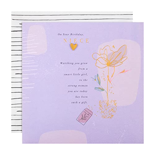 Hallmark Geburtstagskarte für Nichte – modernes Blumendesign mit herzlicher Botschaft Hallmark Geburtstagskarte für Nichte – modernes Blumendesign mit herzlicher Botschaft von Hallmark