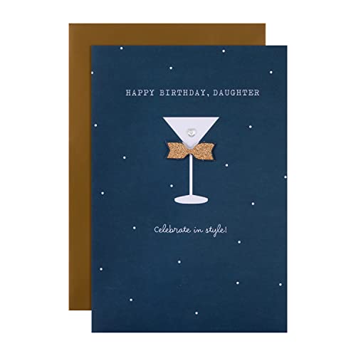 Hallmark Geburtstagskarte für Tochter zum Geburtstag, Cocktailglas-Design von Hallmark