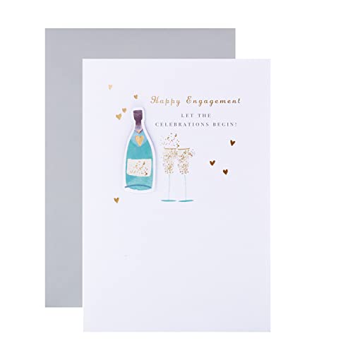 Hallmark Glückwunschkarte zur Verlobung – modernes illustriertes strukturiertes Design von Hallmark