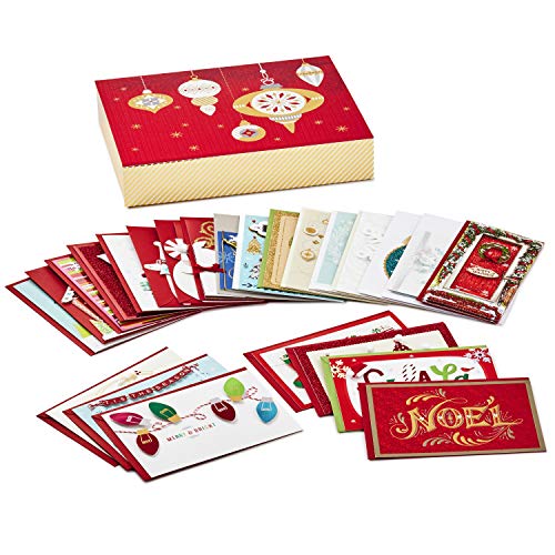 Hallmark Handgefertigte Weihnachtskarten-Sortiment (Set mit 24 besonderen Feiertags-Grußkarten und Umschlägen) (1XPX5156) von Hallmark
