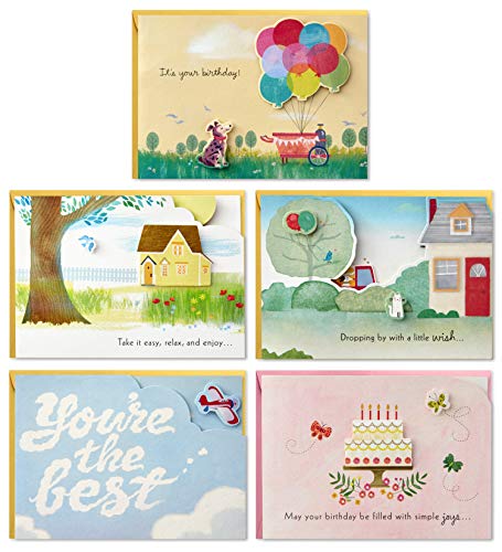 Hallmark Paper Wonder Pop Up Birthday Cards Assortment (5 Cards with Envelopes) von Hallmark
