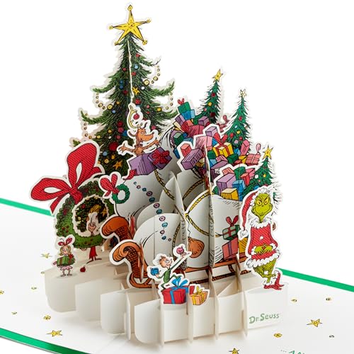 Hallmark Paper Wonder Weihnachtskarte – Dr. Seuss's The Grinch Stole Design, 25575519, Mehrfarbig von Hallmark