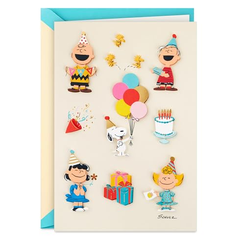 Hallmark Signature Peanuts Geburtstagskarte (Charlie Brown and Friends) von Hallmark