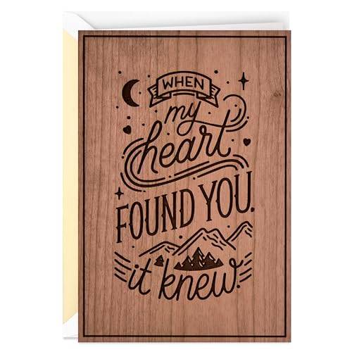 Hallmark Signaturkarte zum Hochzeitstag aus Holz (Where We've Been, Where We're Going) von Hallmark