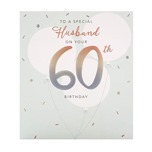 Hallmark Studio Geburtstagskarte für Ehemann zum 60. Geburtstag, geprägtes Design auf strukturiertem Karton von Hallmark