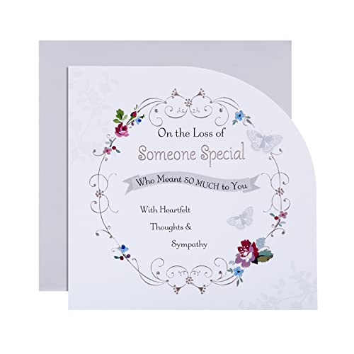 Hallmark Trauerkarte – Modernes Textbasiertes Design 2555895, 19,8 x 19,8 x 0,2 cm von Hallmark