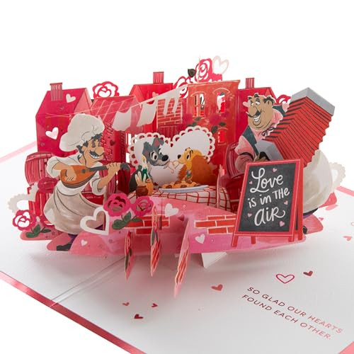 Hallmark Valentinstagskarte, 3D- und Pop-Up-Dame und der Strolmann, Disney, Valentinstagskarte, Rosa, Rot Hallmark Valentinstagskarte, 3D- und Pop-Up-Dame und der Strolmann, Disney, Valentinstagskarte, Rosa, Rot von Hallmark