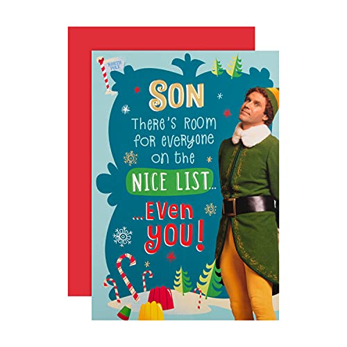 Hallmark Weihnachtskarte für Sohn – lustiges Warner Bros Elf Design von Hallmark
