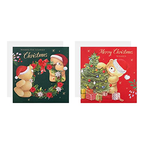 Hallmark Weihnachtskarten für Wohltätigkeitsorganisationen, 16 Stück in 2 festlichen Designs von Hallmark