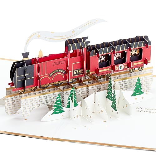 Hallmark Weihnachtspapier Wunderkarte – 3D Harry Potter Hogwarts Express Zug Design von Hallmark