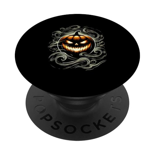Böser Kürbis mit Rauch – Bedrohliches Halloween Design PopSockets Klebender PopGrip von Halloween Designs von C.B.L.