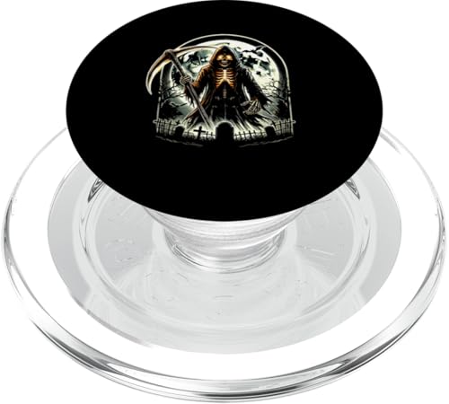 Glühender Sensenmann auf Friedhof – Halloween Design PopSockets PopGrip für MagSafe von Halloween Designs von C.B.L.